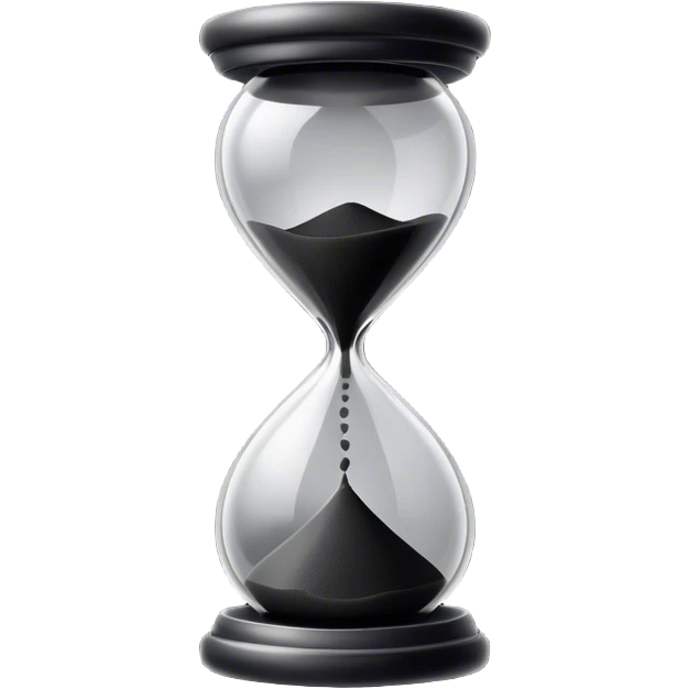 Black hourglass emoji
