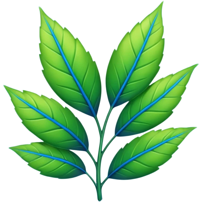 this image 🌿 but with blue color emoji