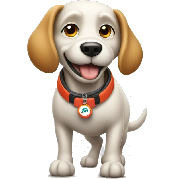 Dog walking to gas station  emoji