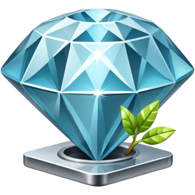 diamond cutting plant emoji