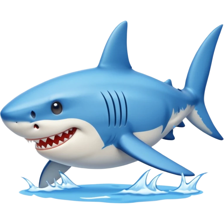 A shark with blue shoes emoji