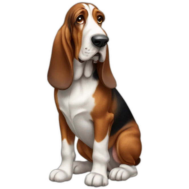Dog basset hound full-height emoji
