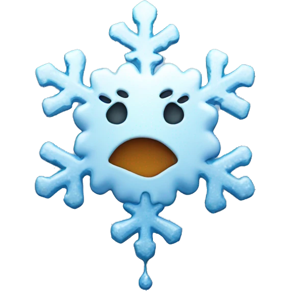 Melting snowflake emoji
