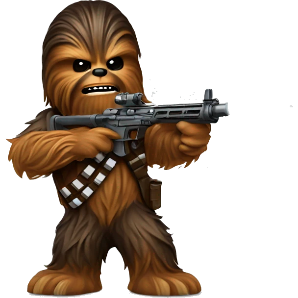 Chewbacca shooting emoji