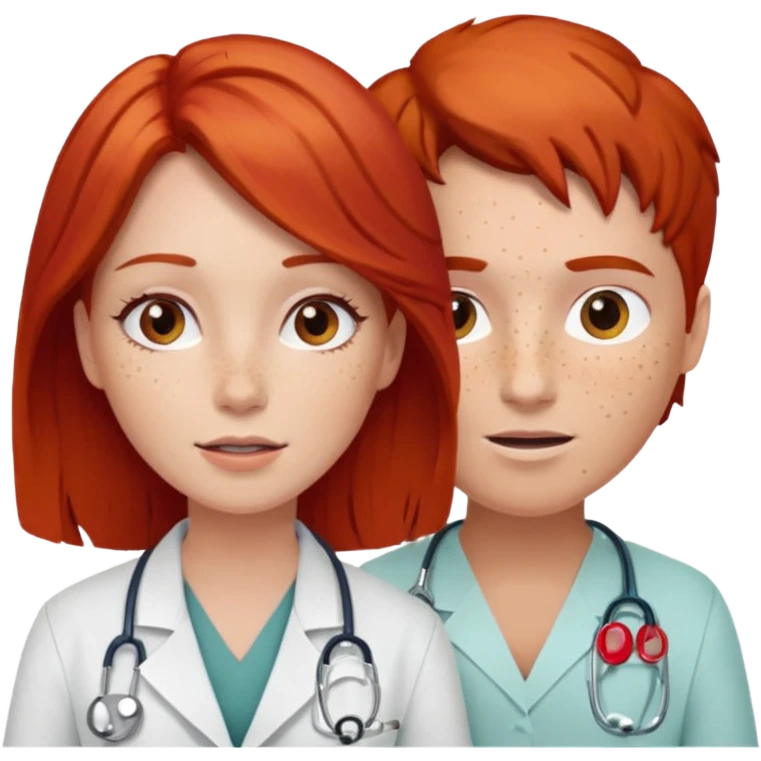 woman talks with doctor emoji