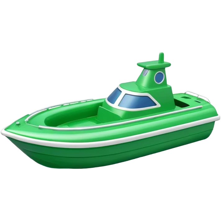 green plastic toy boat emoji