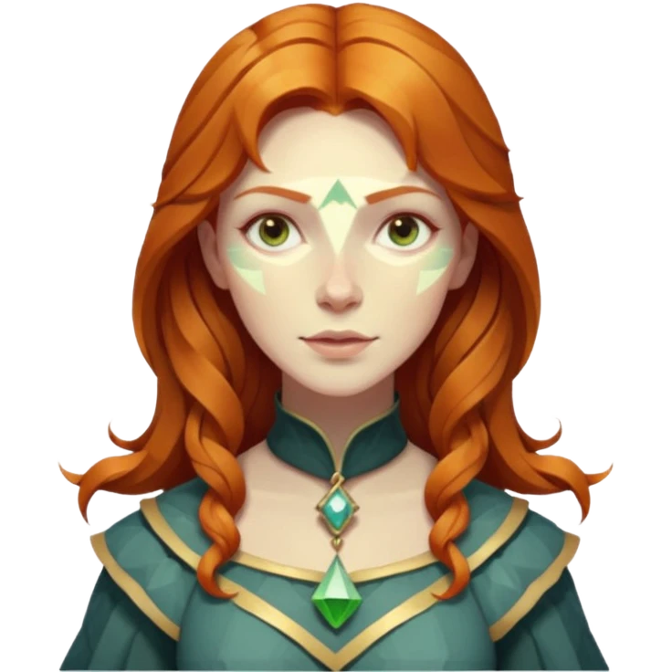fantasy magic tarot card low poly ginger emoji