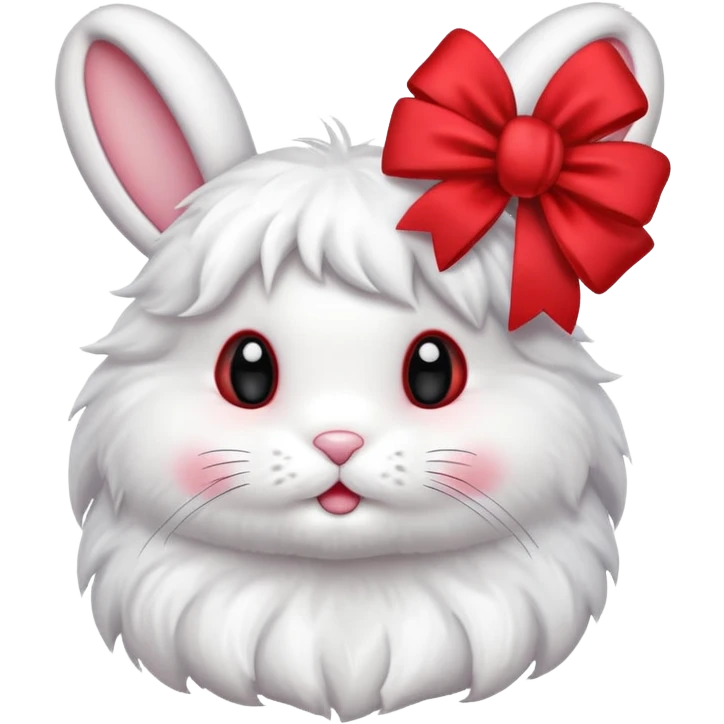 Bunny cute bow red emoji