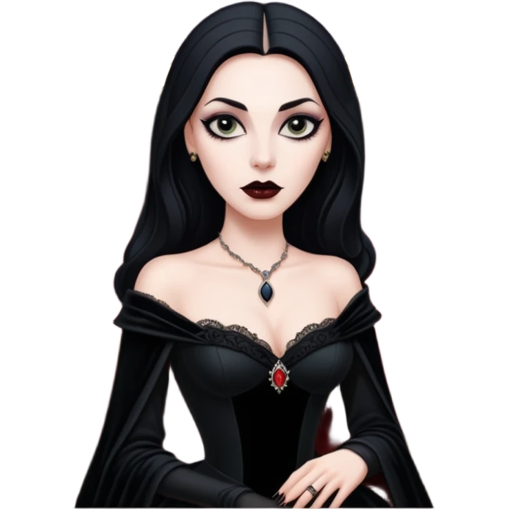 Vampira mulher bonita sexy em seu caixão  emoji