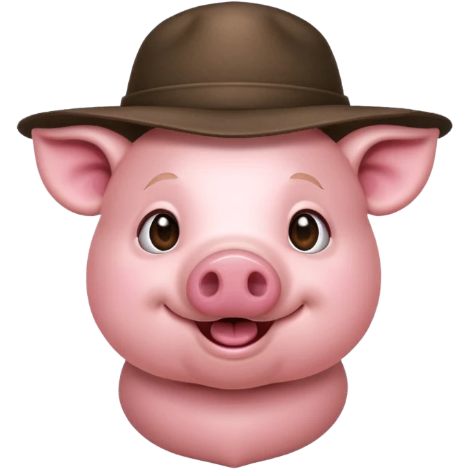 pig wear hat emoji