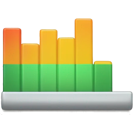 Passive Strategy Icon
Concept: A calm, stable growth indicator.
Design Elements:
Use a simplified, small bar chart with evenly spaced, gradually increasing bars to symbolize steady growth. emoji