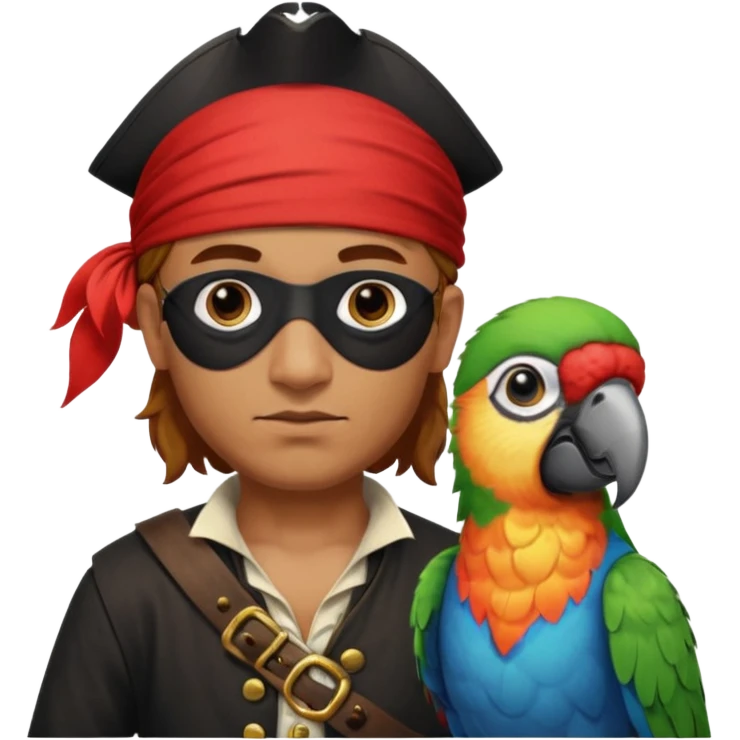 pirate and parrot emoji