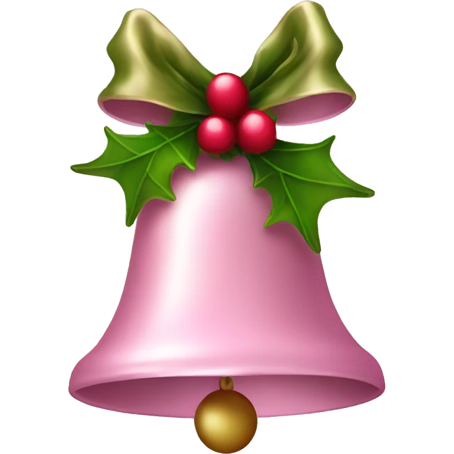 Light pink Christmas bells emoji