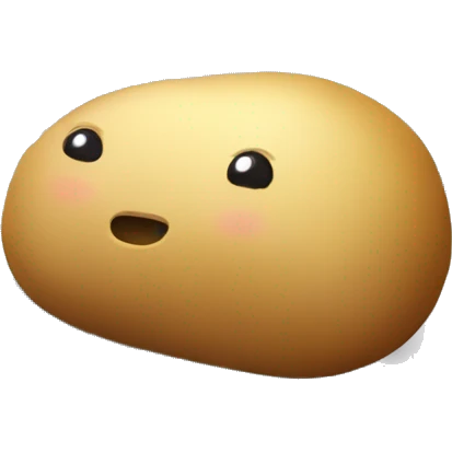 a potato sleeping on a bed emoji