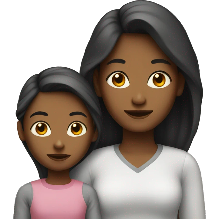 girl and mom emoji