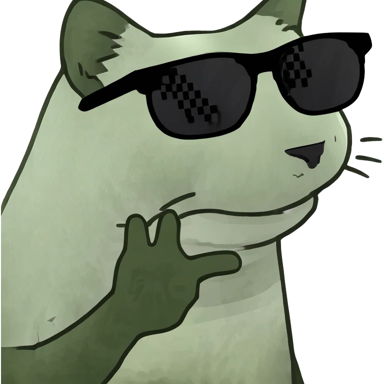 Cat with sunglasses emoji