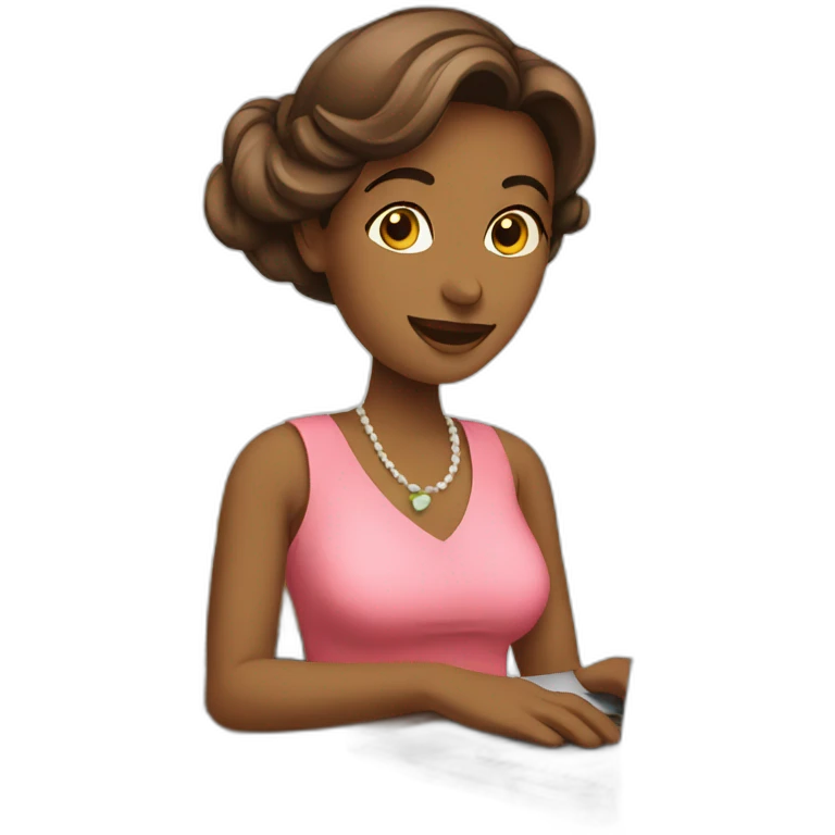 Housewife-home-laptop emoji