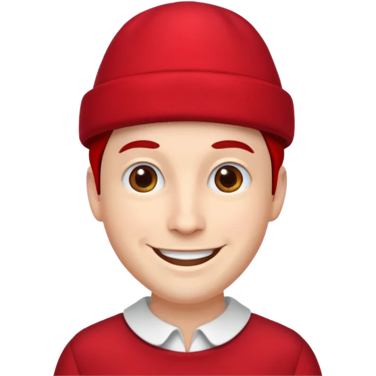 red hat and red dress man emoji