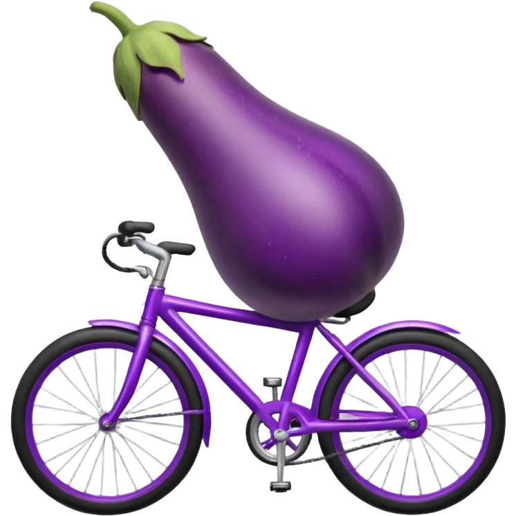 Eggplant riding bicycle  emoji