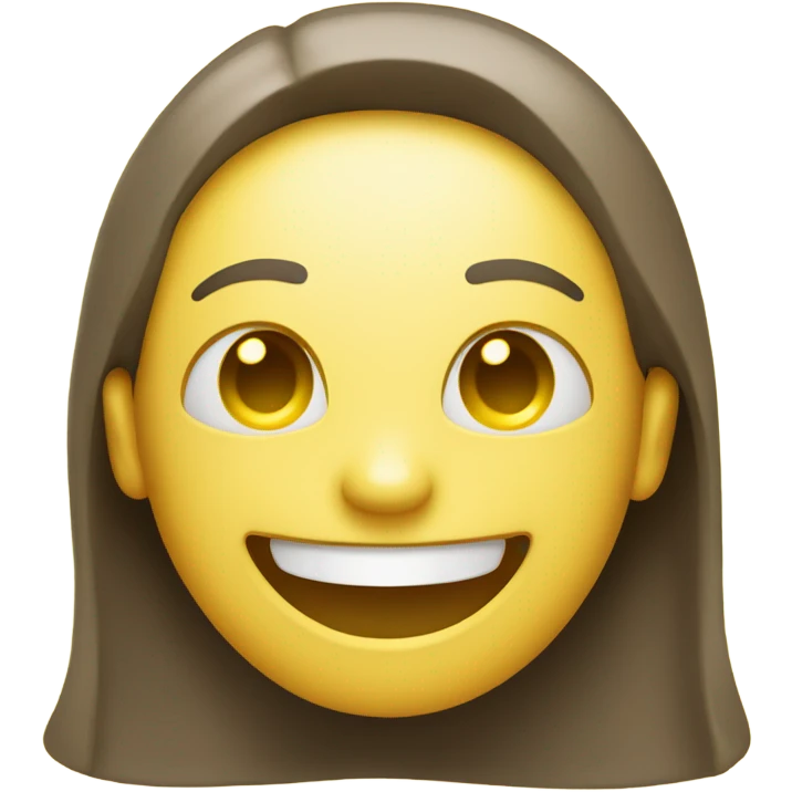 yellow happy face with blue backrou emoji