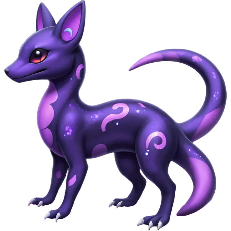 Nebulae Salandit-Umbreon-Fakémon-hybrid-creature (full body)  emoji