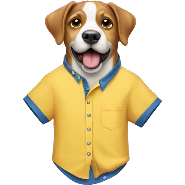 dog holding a shirt  emoji