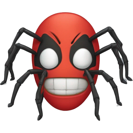 Spierman qui mange une araignée emoji