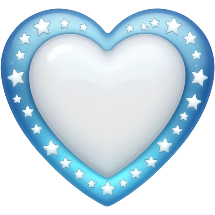 White heart with stars emoji