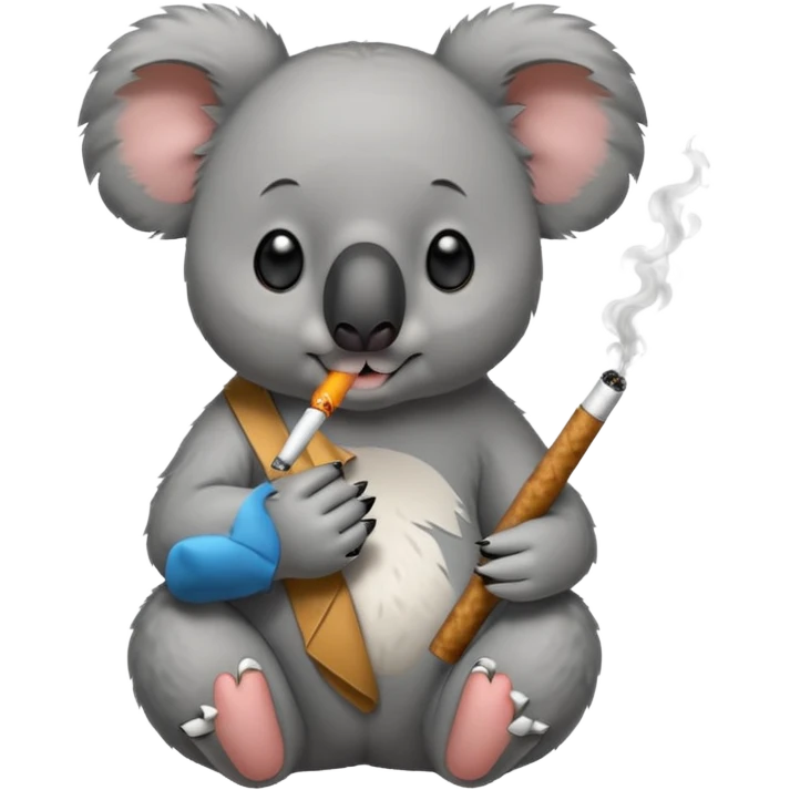 Koala smoking emoji