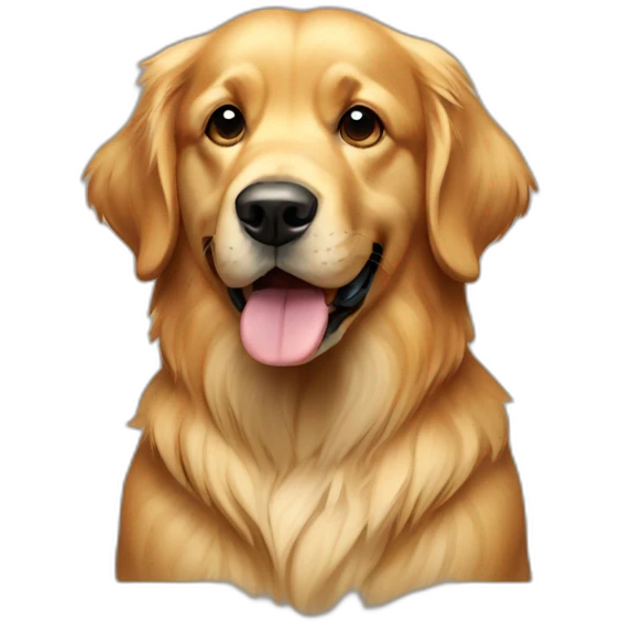 Dog golden retriever full-height emoji