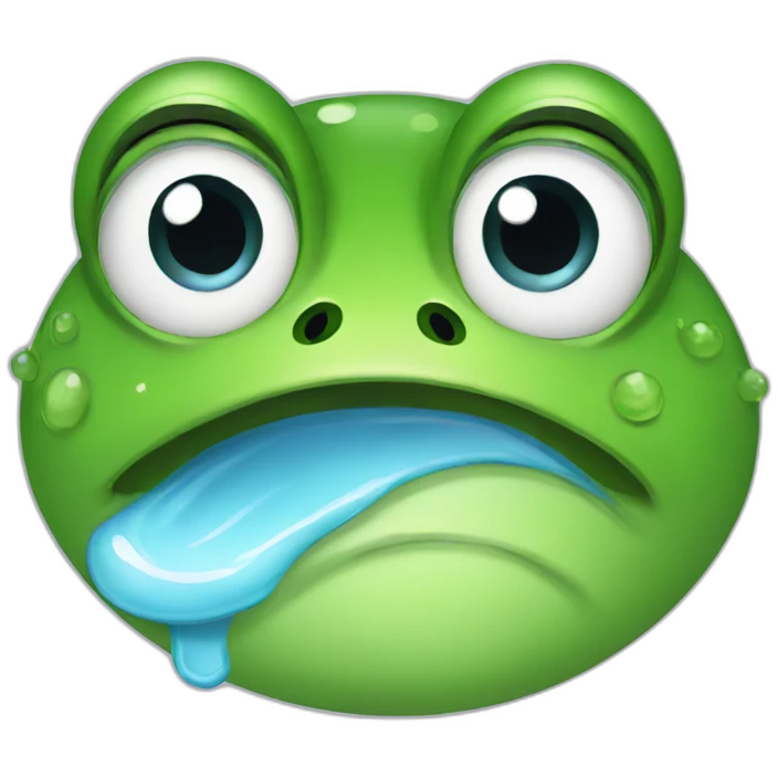 frog crying emoji