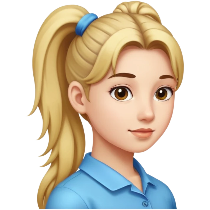 girl with ponytail emoji