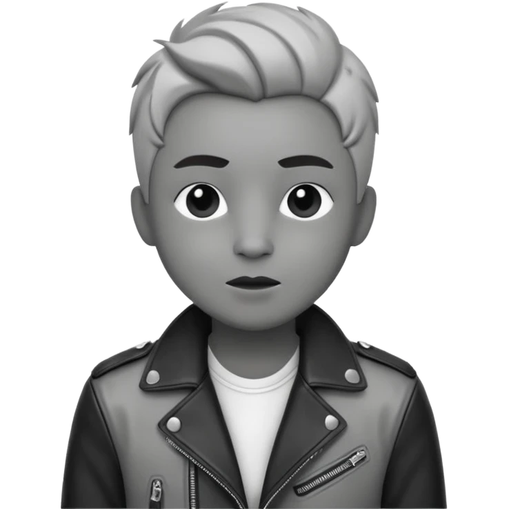 열정적인, 멋있는, 동물을 좋아하는 (흑백 회색조) emoji