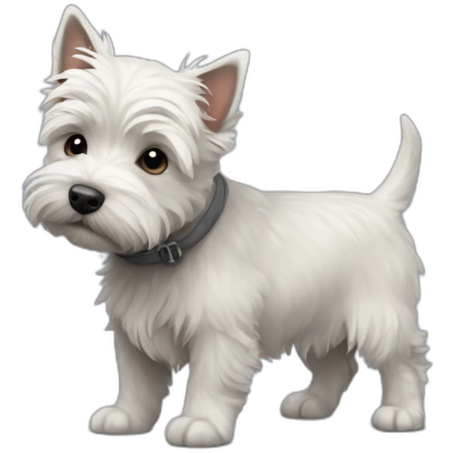 grey westie-cairn puppy emoji