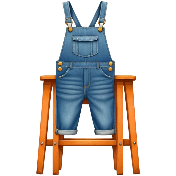 orange overalls sitting on a chair emoji