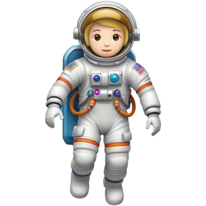 astronaut floating in colorful space suit emoji