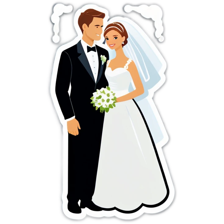 bride and groom separate  emoji