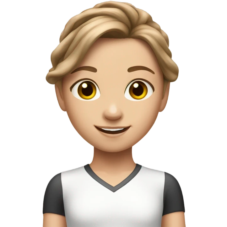13 year old Competitive dancer girl with light brown hair  emoji