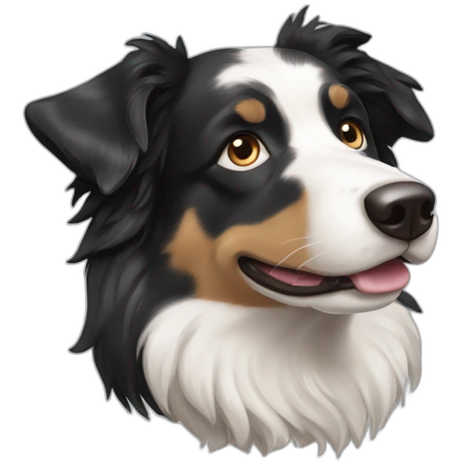 tricolor merle border-collie emoji