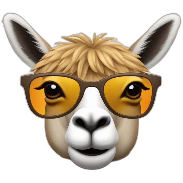 Lama avec des lunette de soleil emoji