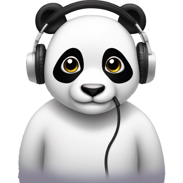 panda in headphones emoji