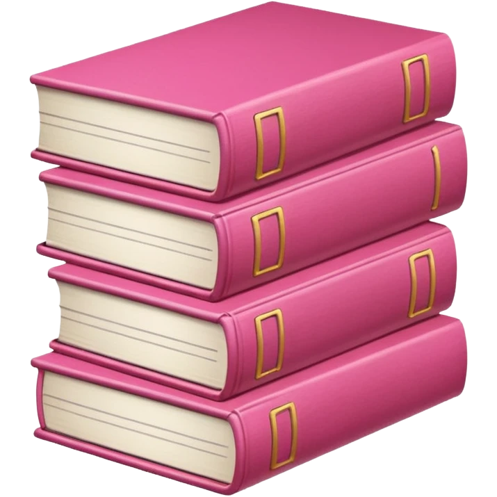 A Pink Stack of psychology books emoji