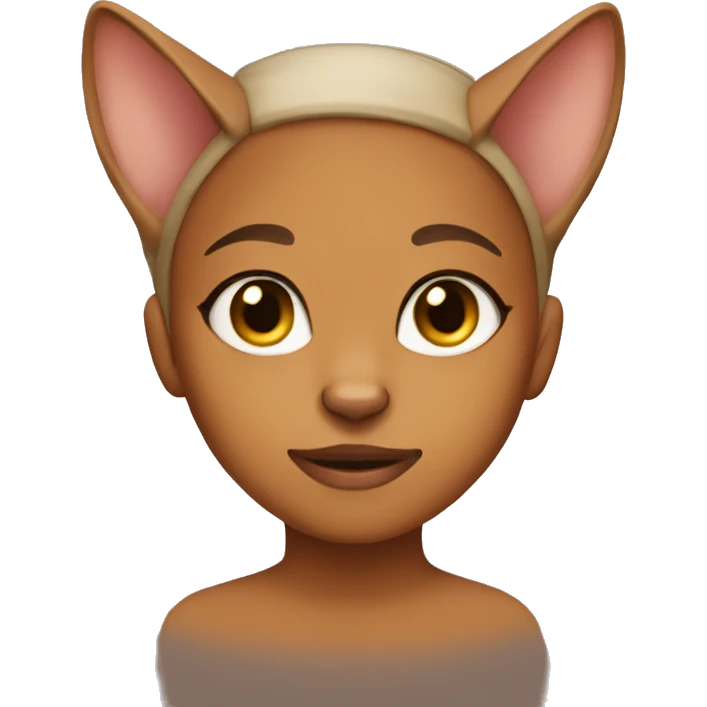The Abyssinian cat girl emoji