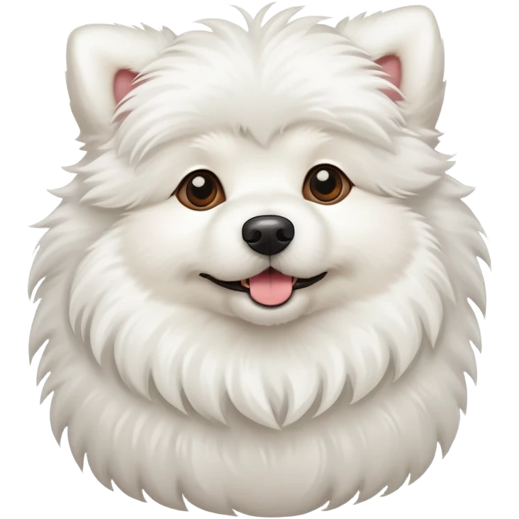 White fluffy dog  emoji