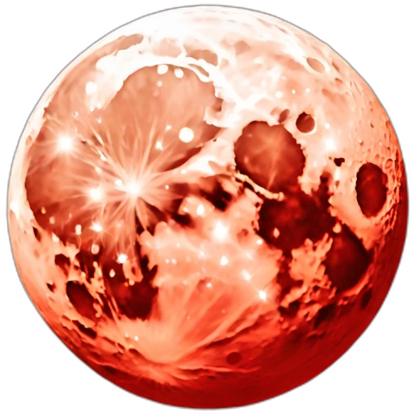 Moon red emoji