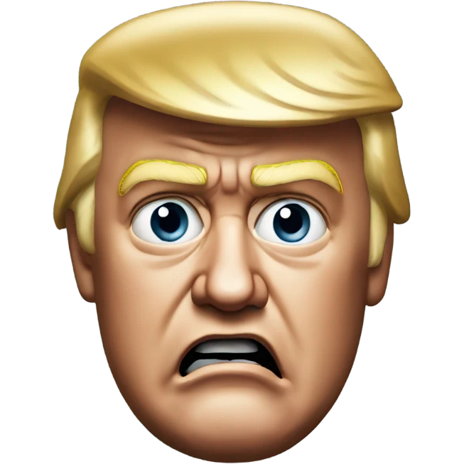 Angry Donald Trump hyper-realistic emoji