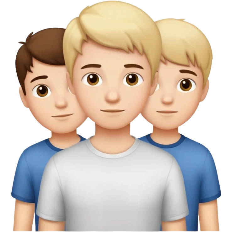Three young brothers  emoji
