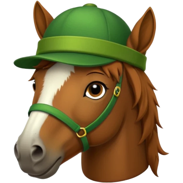 HORSE WITH GREEN HAT emoji