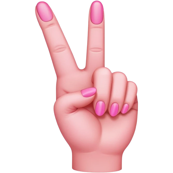 Pink middle finger emoji