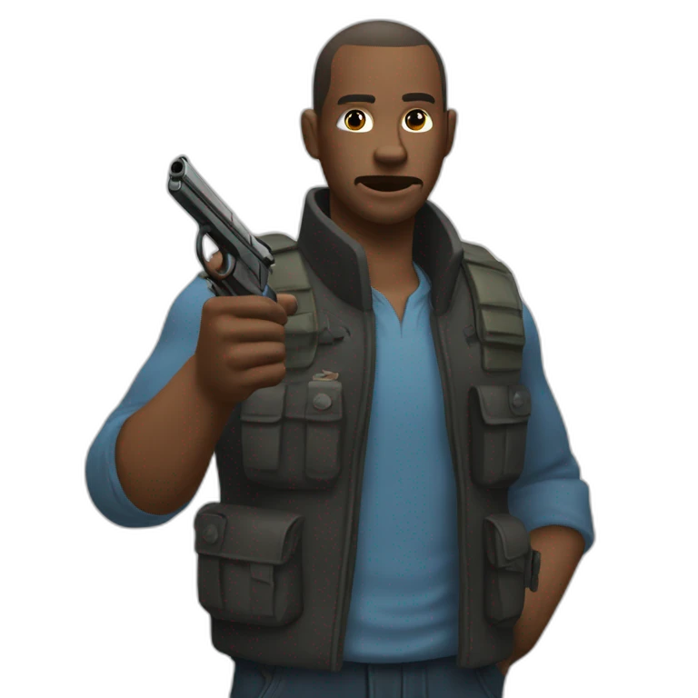 Un homme avec pistolet emoji